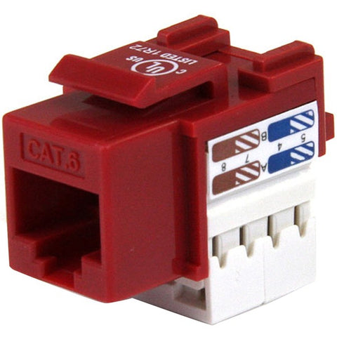 StarTech 110 Punch Type Category 6 Keystone Jack - Red