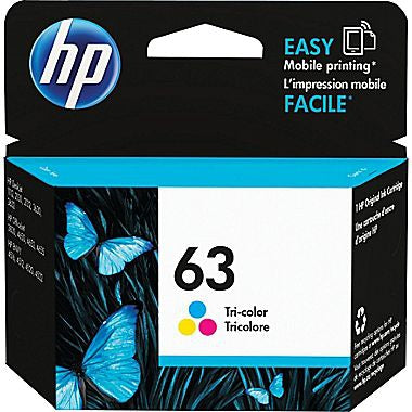 HP 63 (F6U61AN) Tri-color Original Ink Cartridge (165 Yield)